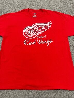 Detroit Red Wings T Shirt Mens XL Red NHL Hockey Graphic Logo Tee